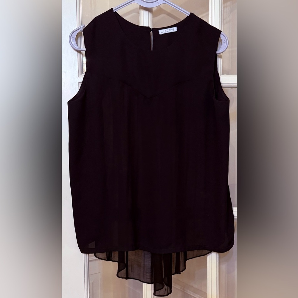 Elegant Black Sleeveless Blouse